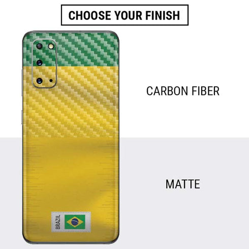 Brazil Soccer Flag Galaxy S20 Skin
