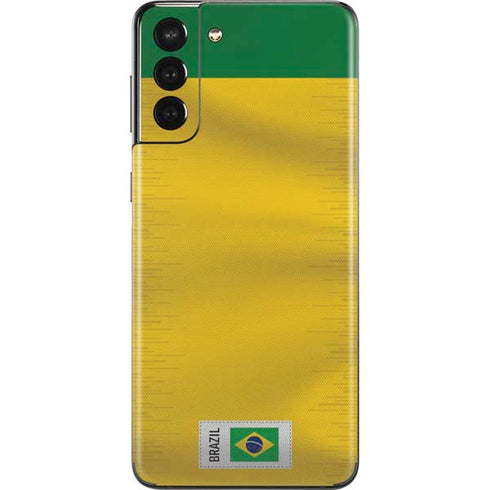 Brazil Soccer Flag Galaxy S21 Plus 5G Skin