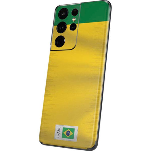 Brazil Soccer Flag Galaxy S21 Ultra 5G Skin