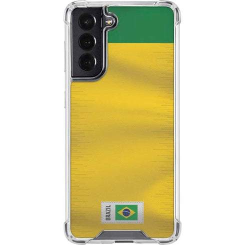 Brazil Soccer Flag Galaxy S22 Clear Case