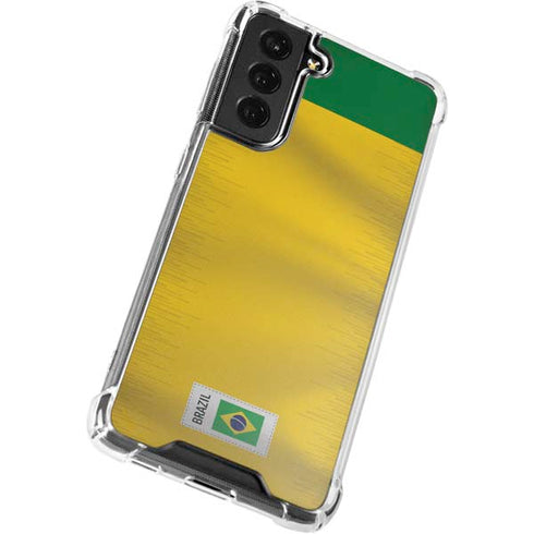 Brazil Soccer Flag Galaxy S22 Plus Clear Case