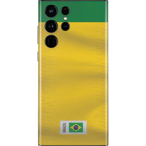 Brazil Soccer Flag Galaxy S22 Ultra Skin