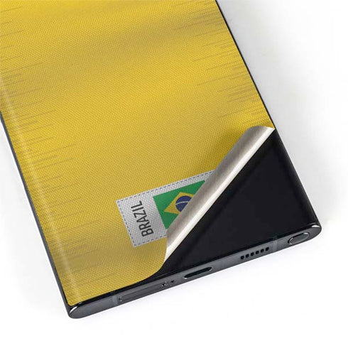Brazil Soccer Flag Galaxy S22 Ultra Skin