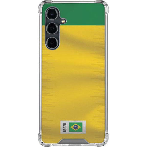 Brazil Soccer Flag Galaxy S23 FE Clear Case