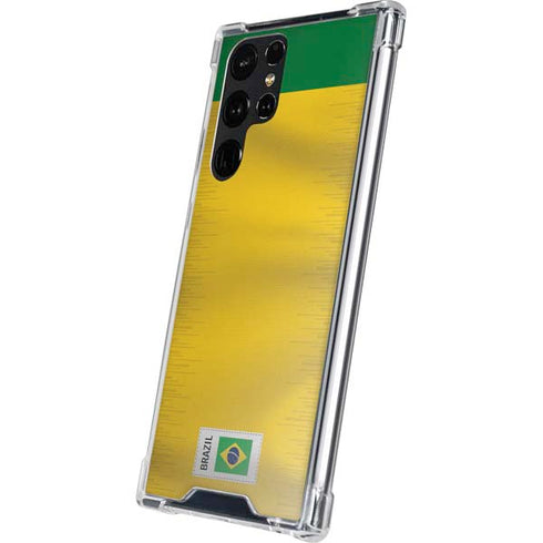 Brazil Soccer Flag Galaxy S24 Ultra Clear Case