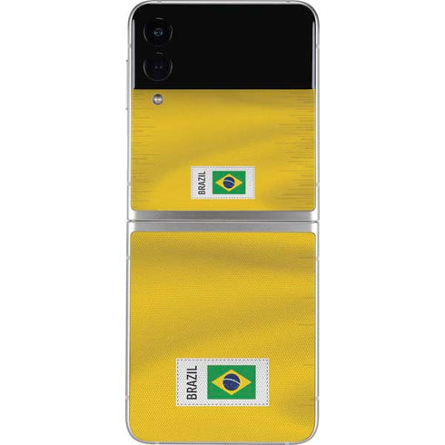 Brazil Soccer Flag Galaxy Z Flip3 5G Skin