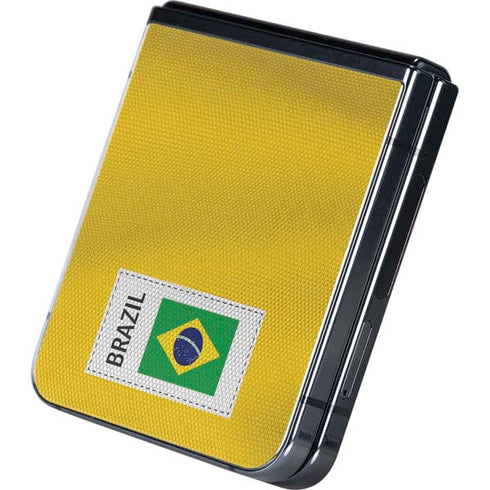 Brazil Soccer Flag Galaxy Z Flip5 5G Skin