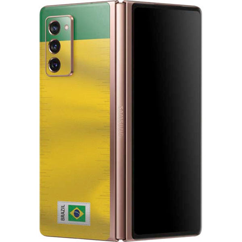 Brazil Soccer Flag Galaxy Z Fold2 5G Skin