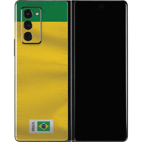 Brazil Soccer Flag Galaxy Z Fold2 5G Skin