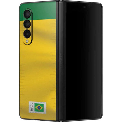 Brazil Soccer Flag Galaxy Z Fold3 5G Skin