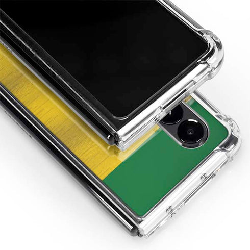 Brazil Soccer Flag Galaxy Z Fold4 5G Clear Case