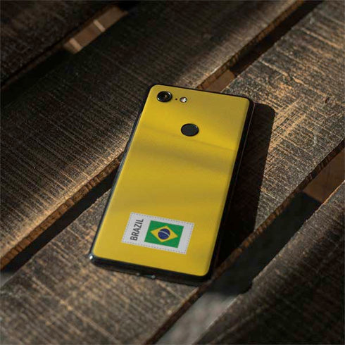 Brazil Soccer Flag Google Pixel 3 Skin