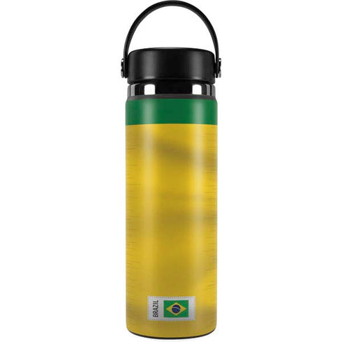 Brazil Soccer Flag Hydro Flask 20oz Wide Mouth Skin