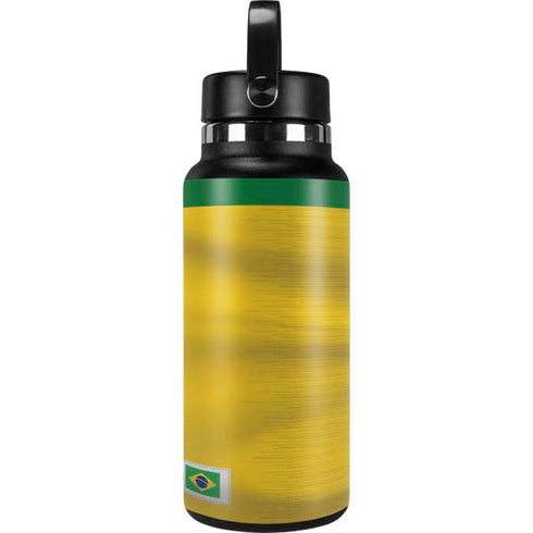 Brazil Soccer Flag Hydro Flask 32oz Wide Mouth Skin