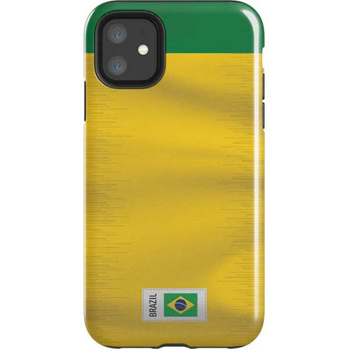 Brazil Soccer Flag iPhone 11 Impact Case