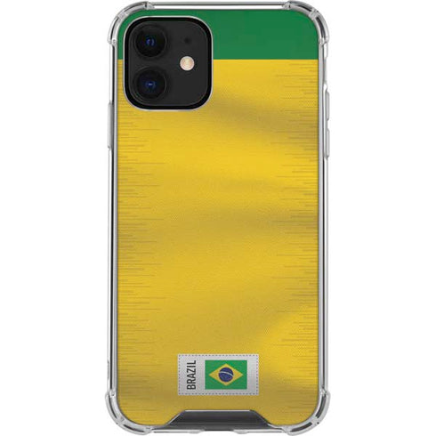 Brazil Soccer Flag iPhone 12 Mini Clear Case