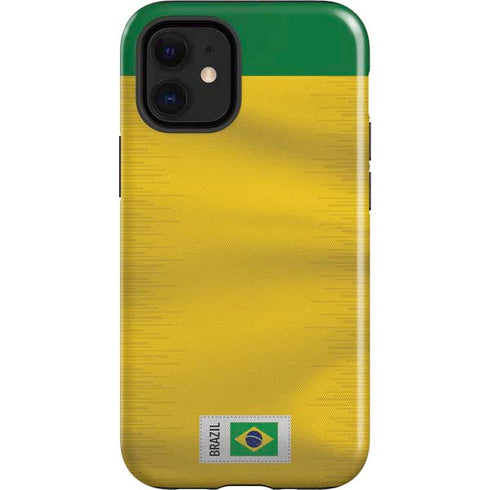 Brazil Soccer Flag iPhone 12 Mini Impact Case