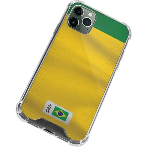 Brazil Soccer Flag iPhone 12 Pro Max Clear Case