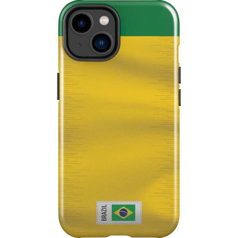 Brazil Soccer Flag iPhone 15 Plus Impact Case