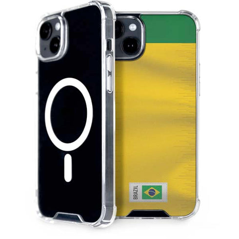 Brazil Soccer Flag iPhone 15 MagSafe Case