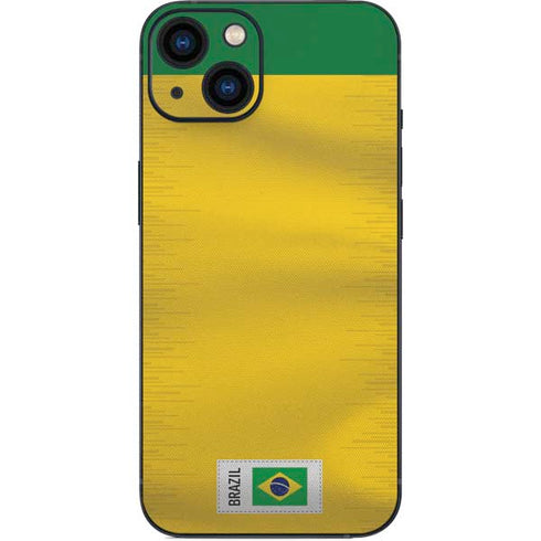 Brazil Soccer Flag iPhone 14 Plus Skin