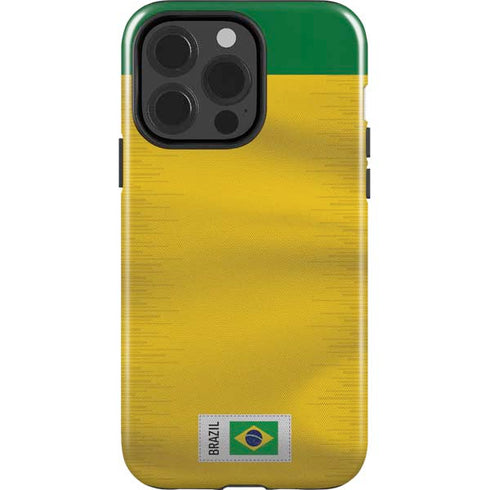 Brazil Soccer Flag iPhone 14 Pro Impact Case