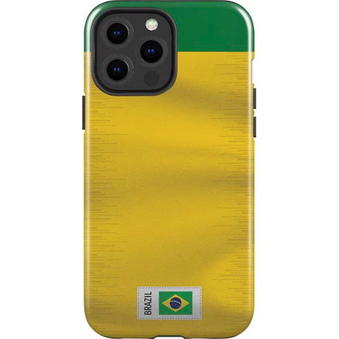 Brazil Soccer Flag iPhone 14 Pro Max Impact Case