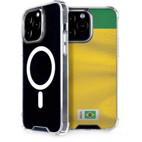 Brazil Soccer Flag iPhone 14 Pro Max MagSafe Case