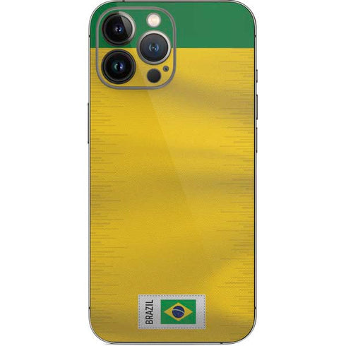 Brazil Soccer Flag iPhone 14 Pro Max Skin