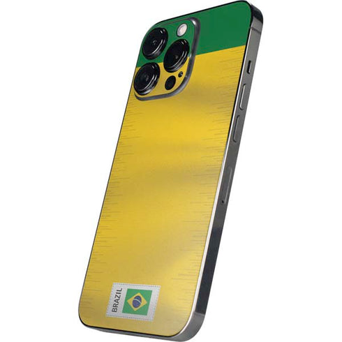 Brazil Soccer Flag iPhone 14 Pro Max Skin