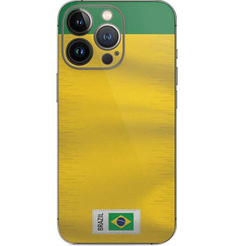 Brazil Soccer Flag iPhone 14 Pro Skin