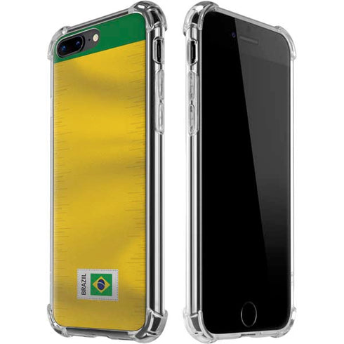Brazil Soccer Flag iPhone 7/8 Plus Clear Case