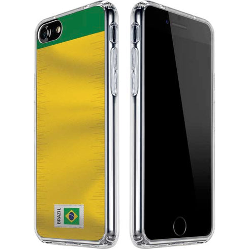 Brazil Soccer Flag iPhone SE (2nd & 3rd Gen) Clear Case