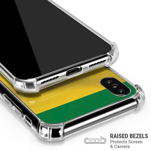Brazil Soccer Flag iPhone XS Max Clear Case