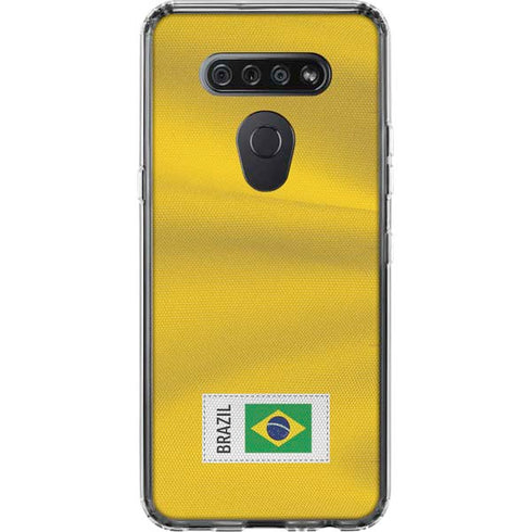 Brazil Soccer Flag LG K51/Q51 Clear Case