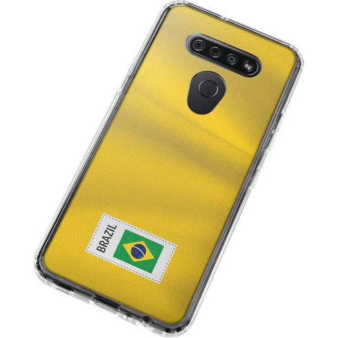 Brazil Soccer Flag LG K51/Q51 Clear Case