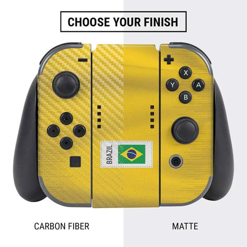 Brazil Soccer Flag Nintendo Switch Bundle Skin