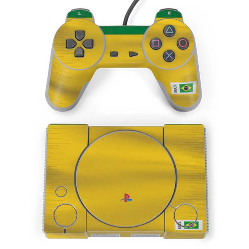 Brazil Soccer Flag PlayStation Classic Bundle Skin