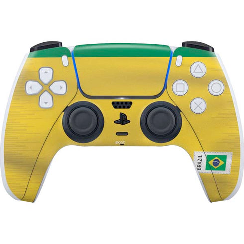 Brazil Soccer Flag PS5 Controller Skin
