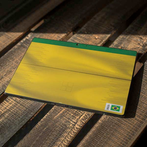 Brazil Soccer Flag Surface Pro 7 Skin
