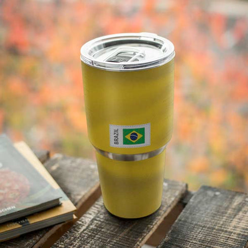 Brazil Soccer Flag Yeti 30oz Rambler Tumbler Skin