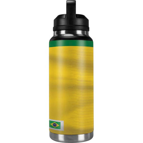Brazil Soccer Flag YETI Rambler 36oz Bottle Skin