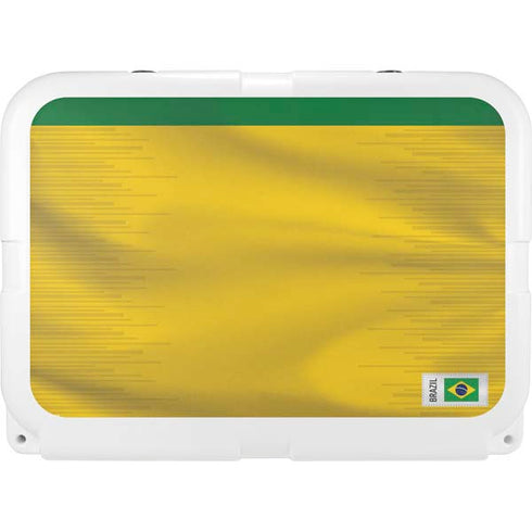 Brazil Soccer Flag YETI Tundra 35 Hard Cooler Skin