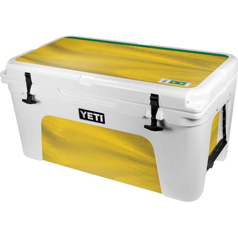 Brazil Soccer Flag YETI Tundra 65 Hard Cooler Skin