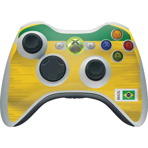 Brazil Soccer Flag Xbox 360 Wireless Controller Skin