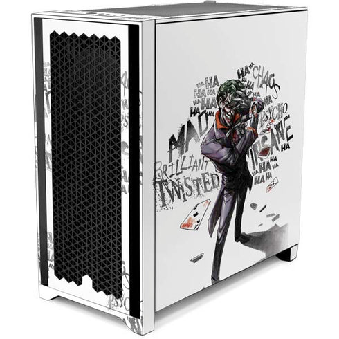 DC Comics The Joker Brilliantly Twisted Corsair 4000D Tempered Glass Mid-Tower ATX Case Skin