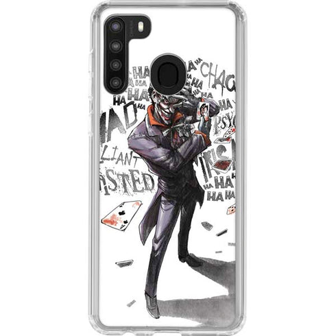 DC Comics The Joker Brilliantly Twisted Galaxy A21 Clear Case