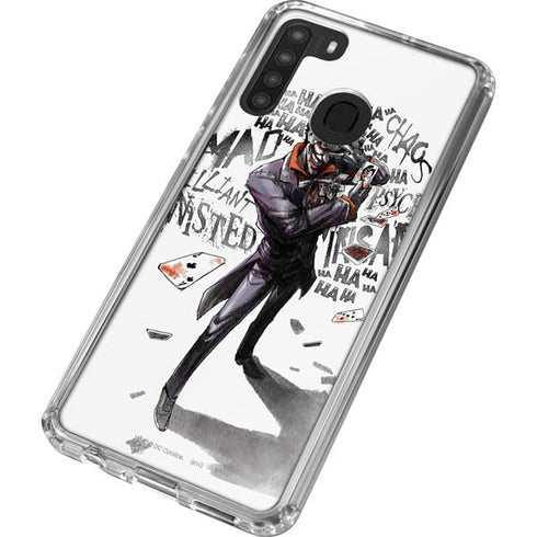 DC Comics The Joker Brilliantly Twisted Galaxy A21 Clear Case