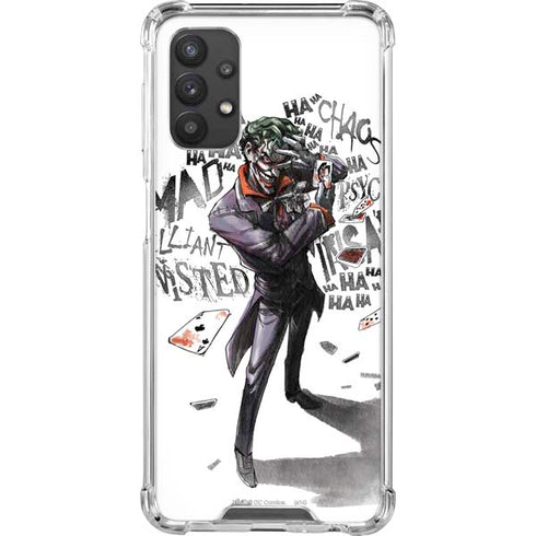 DC Comics The Joker Brilliantly Twisted Galaxy A32 5G Clear Case
