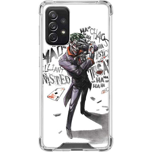 DC Comics The Joker Brilliantly Twisted Galaxy A72 5G Clear Case
